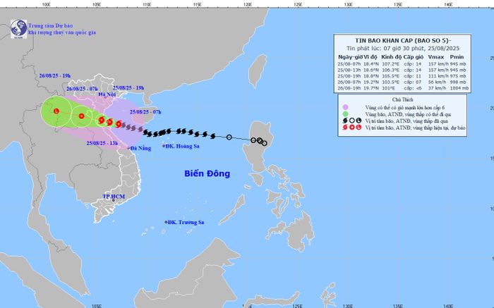 Cập nhật 'nóng' về diễn biến bão số 5