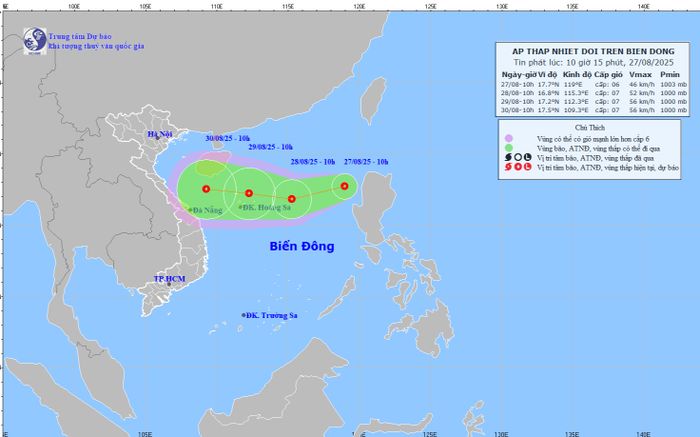 Bão số 5 vừa tan, Biển Đông lại đón áp thấp nhiệt đới