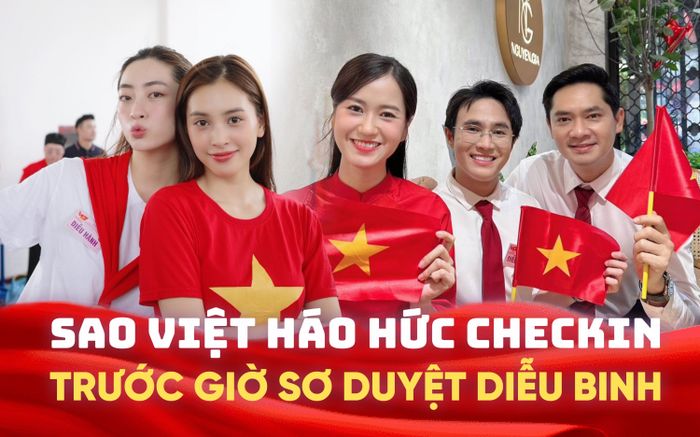 Hoa hậu Tiểu Vy, Huỳnh Lập và nhiều sao Việt háo hức trước giờ tham gia sơ duyệt diễu binh, diễu hành