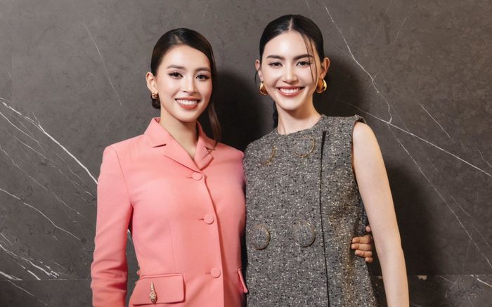 Tiểu Vy 'cứng đơ như tượng' khi đứng chung khung hình với diễn viên Mai Davika