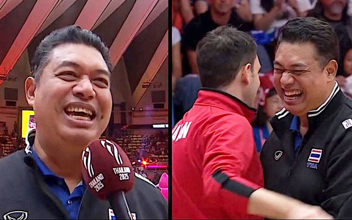 HLV Thái Lan cười hết cỡ dù bị Nhật Bản loại ở giải thế giới