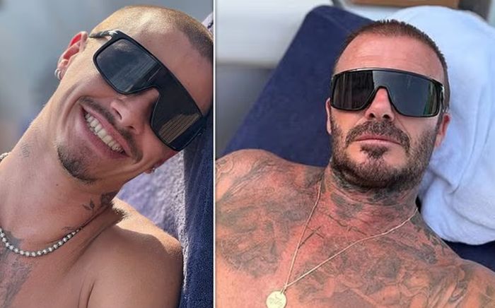 Hình ảnh gây xôn xao của cha con David Beckham