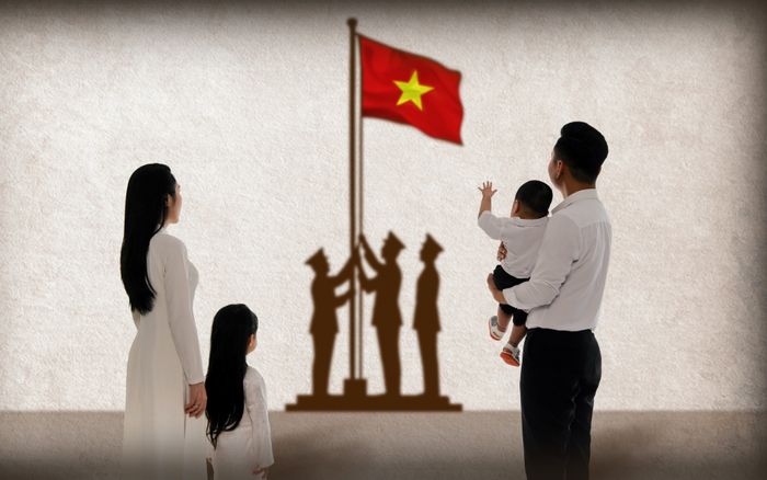 Xúc động trước bộ ảnh lan toả tình yêu Tổ quốc trước thềm 2/9 của gia đình MC VTV Hạnh Phúc