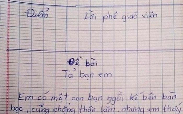 Bài văn tả bạn bàn kế bên 'có răng nanh chìa ra ngoài'