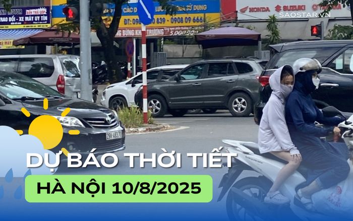 Dự báo thời tiết thành phố Hà Nội trong ngày 10/8
