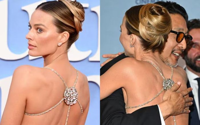 Margot Robbie 'mặc như không', ôm chặt đạo diễn trước ống kính