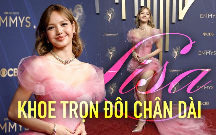 Lisa (Blackpink) gây sốt khi diện váy hồng cánh sen khoe trọn đôi chân dài