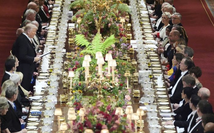 Choáng với độ xa hoa trong 'quốc yến' tiếp đón ông Donald Trump tại Vương quốc Anh