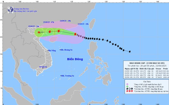 Tin mới nhất về bão số 9