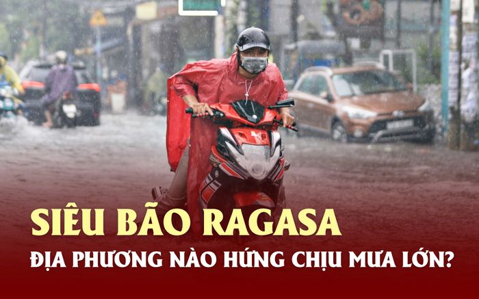 Những địa phương mưa lớn do ảnh hưởng của bão RAGASA
