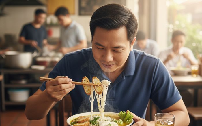 Người đàn ông 33 tuổi bị thủng ruột sau khi thưởng thức bún cá