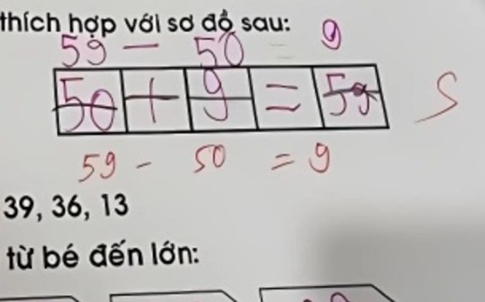 Con làm bài toán '59-50=9' bị chấm sai, mẹ bức xúc nhưng dân tình lại đồng tình với giáo viên