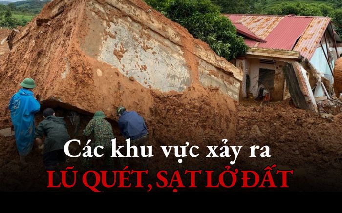 Các khu vực nào có nguy cơ xảy ra lũ quét, sạt lở đất?