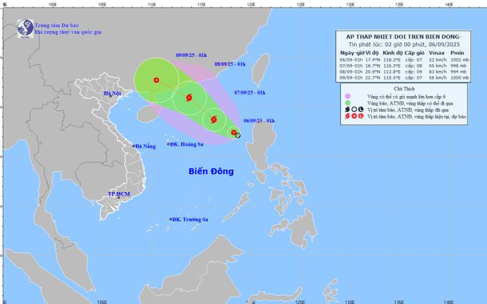 Áp thấp nhiệt đới trên Biển Đông có khả năng mạnh lên thành bão