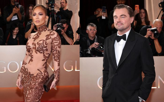 Dàn sao đổ bộ thảm đỏ Quả Cầu Vàng: Jennifer Lopez diện váy lưới xuyên thấu, Leonardo DiCaprio chuẩn quý ông lịch lãm
