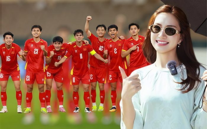 Hòa Minzy gây chú ý khi cổ vũ cho U23 Việt Nam