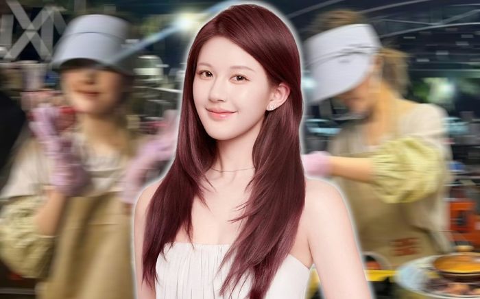 Triệu Lộ Tư được bắt gặp bán đồ ăn ở vỉa hè