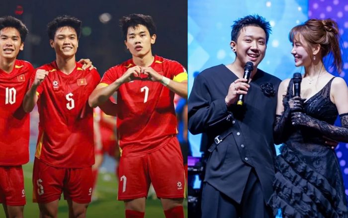 Trấn Thành phải xin lỗi Hari Won sau khi U23 Việt Nam giành chiến thắng