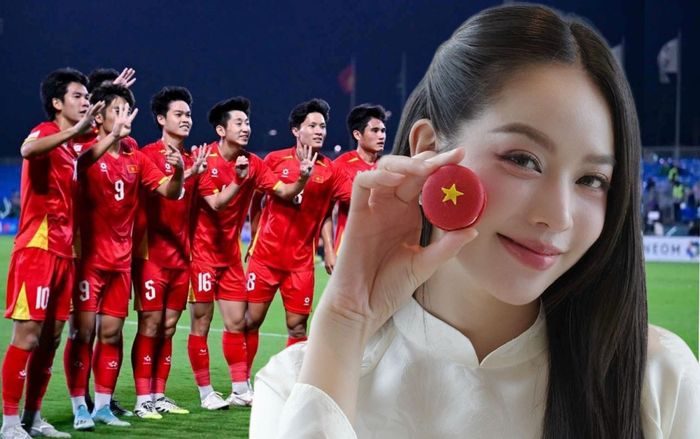 Hoa hậu Thanh Thủy nói đúng 9 chữ khi U23 Việt Nam thắng