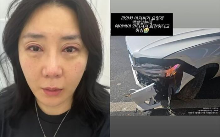 Nữ danh hài Hàn Quốc gặp tai nạn giao thông