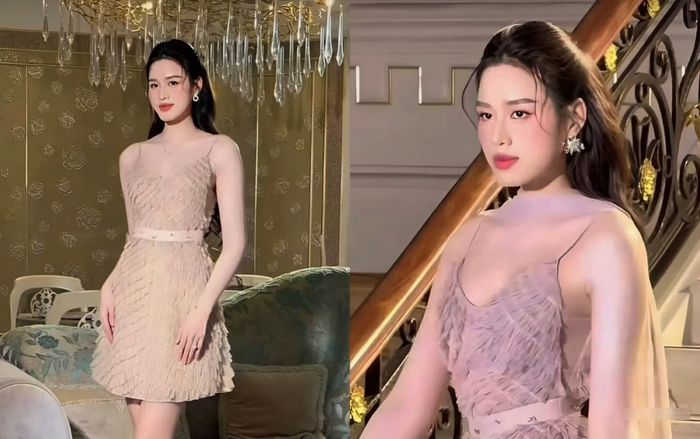 Đỗ Thị Hà tái xuất sau đám cưới, diện đầm dây quyến rũ khoe đôi chân 1m11 cuốn hút