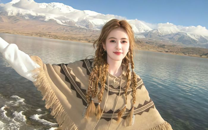 Khó rời mắt trước vẻ đẹp dịu dàng của Bạch Lộc giữa trời tuyết