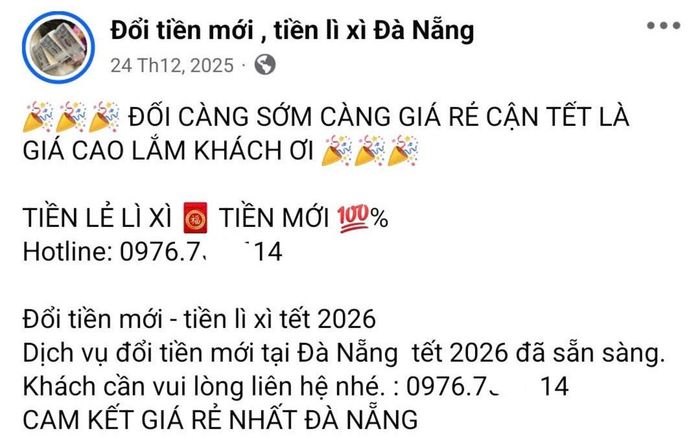 Trò 'đổi tiền mới, tiền lẻ' trên mạng xã hội dịp cận Tết và những rủi ro khôn lường