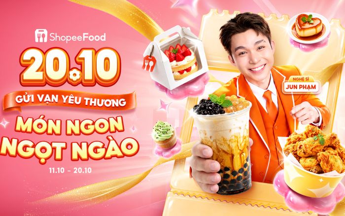 Chiều phái đẹp đủ đường bằng vạn deal yêu thương dịp 20.10 trên ShopeeFood
