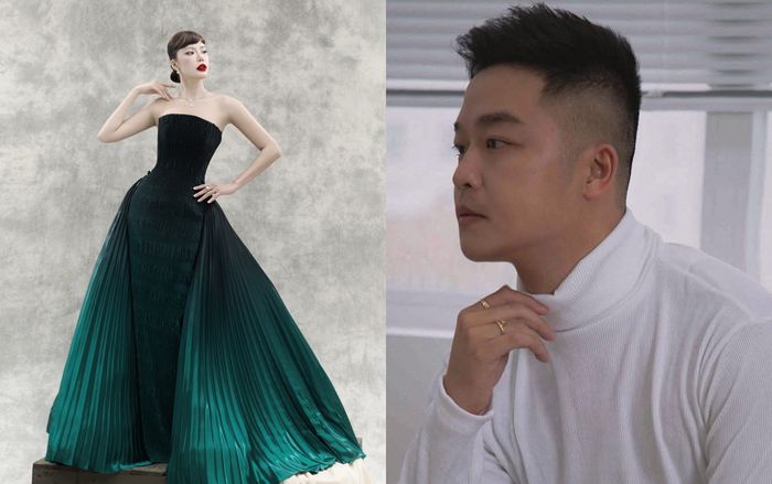 Minh Tú lộng lẫy trong thiết kế thuộc BST sắp ra mắt của NTK Hà Thanh Huy