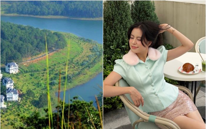 Quê nhà Hoàng Thùy Linh có một hồ nước nằm lọt giữa núi rừng, nhìn từ trên cao đẹp bất ngờ