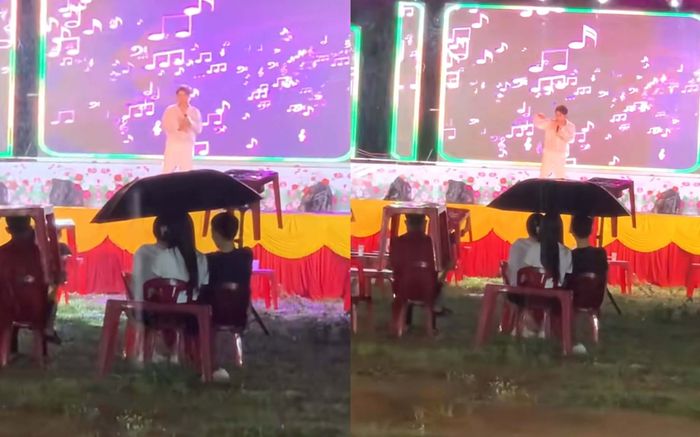 Nam ca sĩ Việt dầm mưa hát hội chợ chỉ vài người xem, dân mạng xót xa