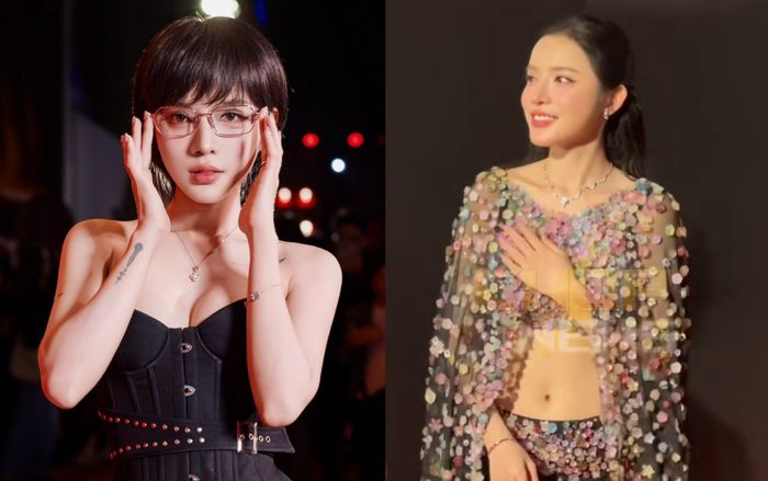 LyLy diện áo xuyên thấu hở bạo, liên tục lấy tay che chắn