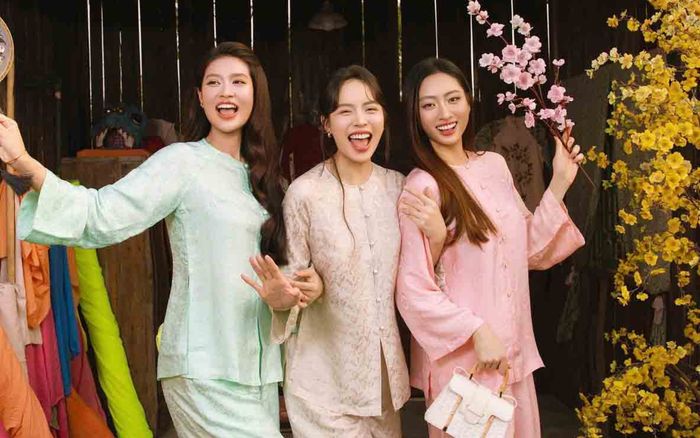 Thanh Thủy khoe nhan sắc cùng Lương Thùy Linh - Đoàn Thiên Ân, chiếm trọn spotlight cận Tết