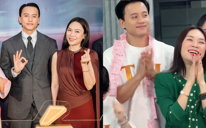 Khoảnh khắc tình tứ giữa Mỹ Tâm và Mai Tài Phến trong ngày đầu bán vé phim điện ảnh