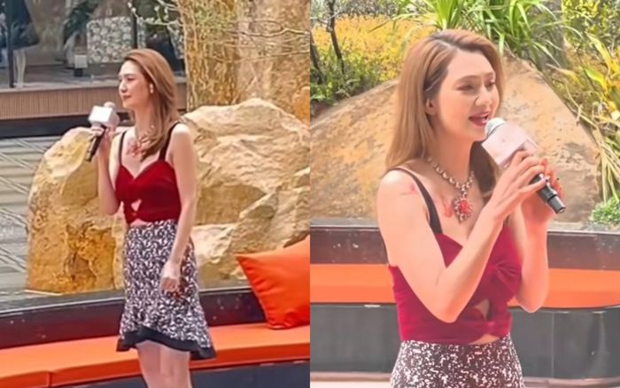 Mỹ nhân một thời của showbiz đi hát kiếm tiền, mặc đồ mỏng manh giữa trời lạnh giá gây xót xa