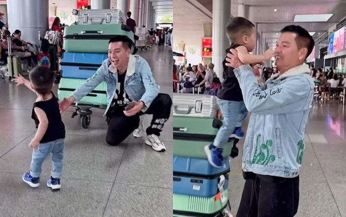 Nghệ sĩ Quang Minh xúc động gặp lại con trai sau mùa Tết vắng nhà