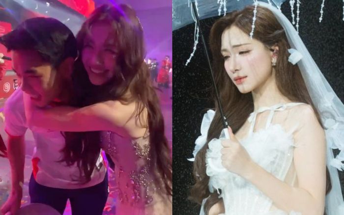 Khán giả phản ứng mạnh khi Hòa Minzy ôm Đình Bắc ở chốn đông người