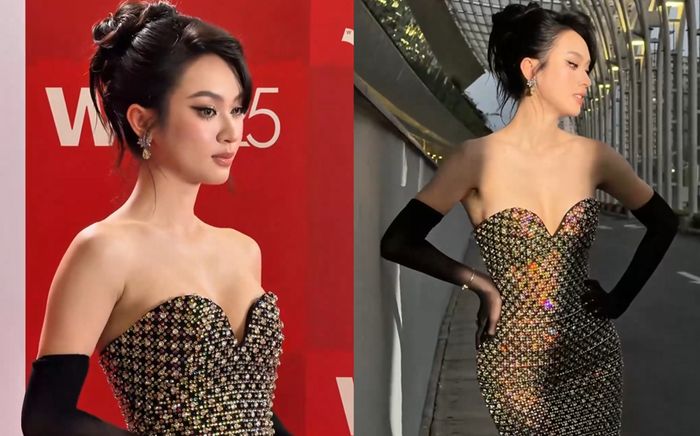 Á hậu Thúy Quỳnh diện đầm cúp ngực 7kg, khoe trọn đường cong cơ thể