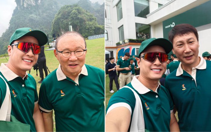 Hồng Đăng gặp mặt HLV Park Hang Seo và Kim Sang Sik