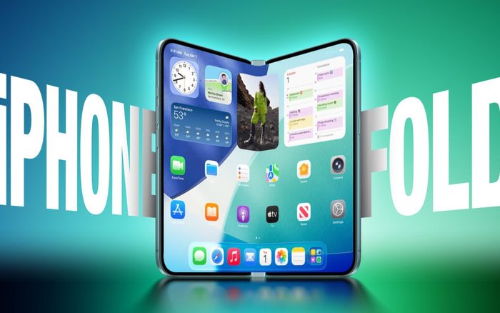 Giao diện khác biệt của iPhone Fold