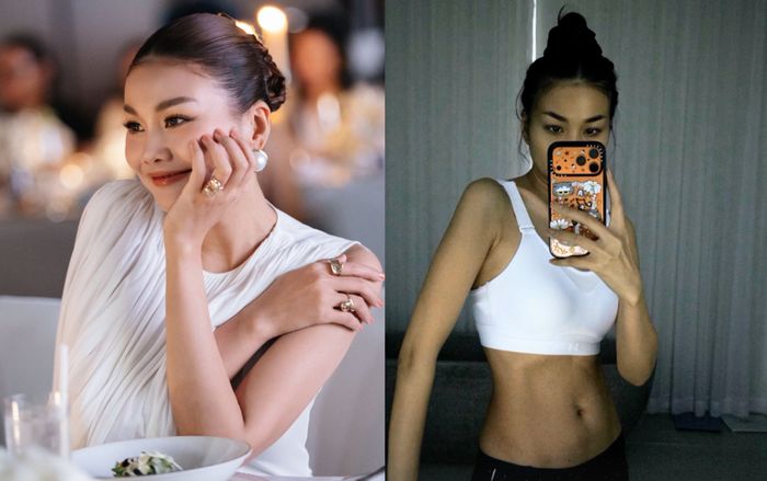 Người mẫu Thanh Hằng diện croptop khoe vòng eo nổi rõ múi cơ
