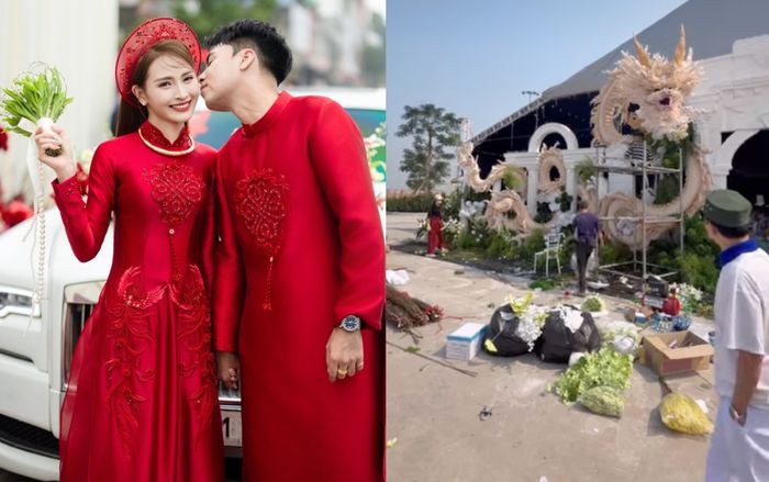 Hé lộ những hình ảnh đầu tiên tại đám cưới của MC Huyền Trang và cầu thủ Đức Huy