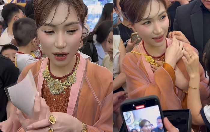 Hòa Minzy được tặng 6 cây vàng