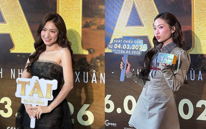 Dàn sao đổ bộ thảm đỏ phim Mỹ Tâm: Hòa Minzy rạng rỡ với đầm cúp ngực, Phương Mỹ Chi kín đáo