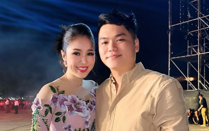 Khoảnh khắc đẹp của vợ chồng Lê Phương trong ngày Rằm tháng Giêng