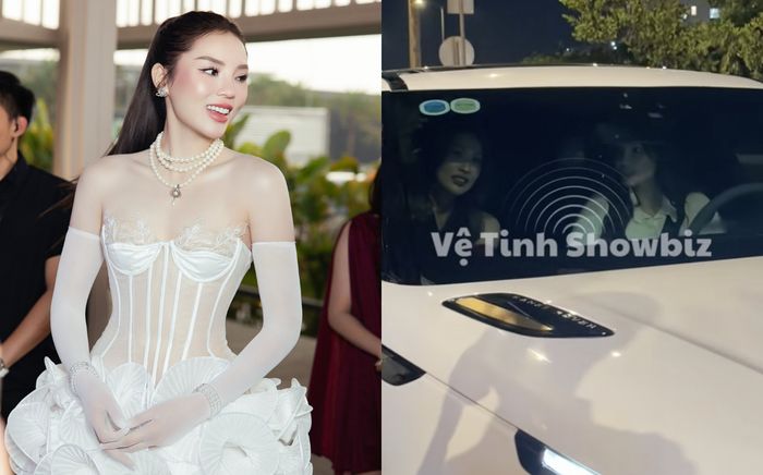 Kỳ Duyên lái xe 6 tỷ đồng đến chở Thiên Ân đi làm về