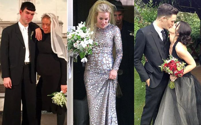 Những bộ váy cưới phá cách của dàn sao Hollywood