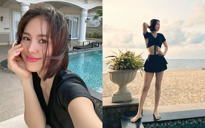 Lê Phương diện đồ tắm đi biển với chồng, khoe dáng quyến rũ khó rời mắt