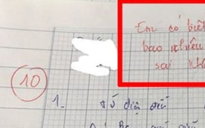 Bài kiểm tra Toán đạt điểm 10, cô giáo viết mấy dòng lời phê mà 'gây bão mạng'