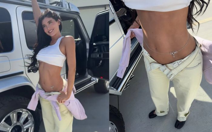Kylie Jenner lăng xê mốt quần không cài cúc tại Coachella